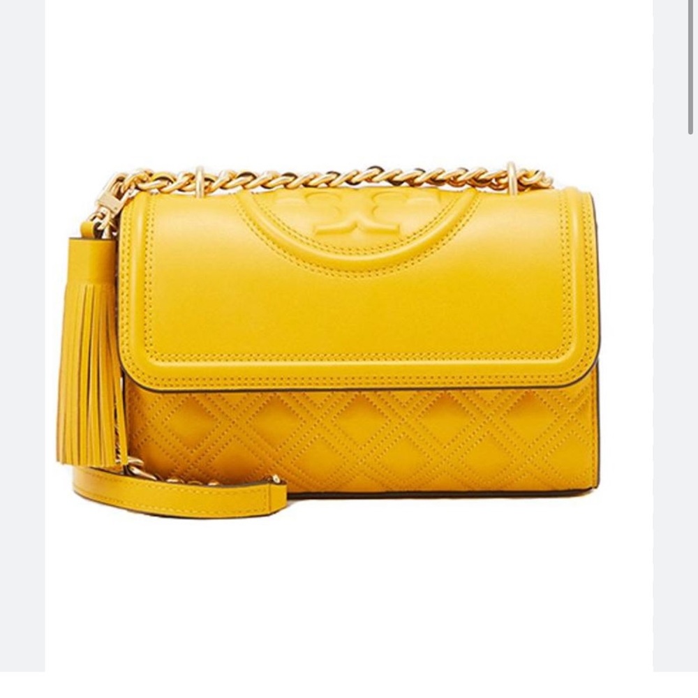 Tory Burch Fleming Convertible Leather Shoulder Bag